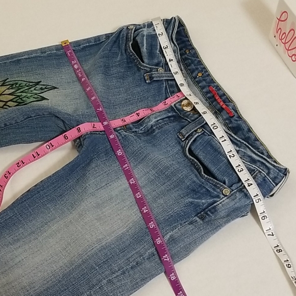 Vigoss Boot Cut Painted Jeans Sz 5 - Picture 7 of 13